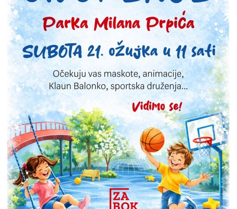 POZIVAMO VAS NA OTVORENJE PARKA MILANA PRPIĆA